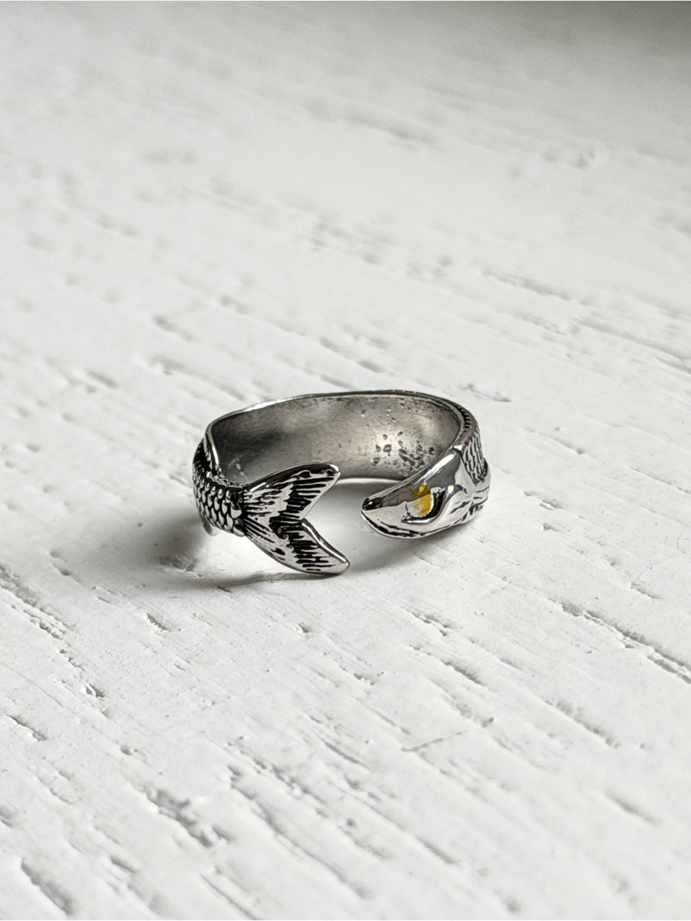 Silver Fish Tail Adjustable Ring